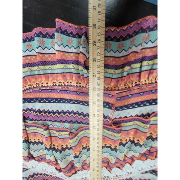 Childrens Girls Disney D-Signed Multicolor Aztec High Low Skirt Size Large - Picture 9 of 10